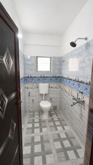 Bathroom in 3 BHK Apartment at New Town Action Area ii – for Rent