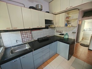 Kitchen in 1 BHK Apartment at Kanchan Pushp Society, Ghodbunder Road – for Rent
