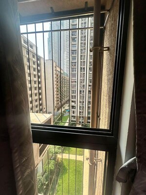 Balcony in 1 BHK Apartment at Lodha Crown Quality Homes, Majiwada – for Rent