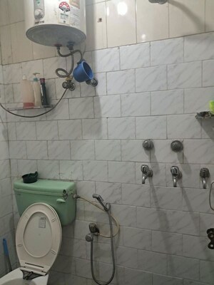 Bathroom in 1 RK Builder Floor at Palam Vihar – for Rent