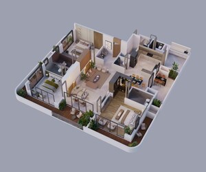 Floor Plan in 3 BHK Apartment at 6th Block – for Sale