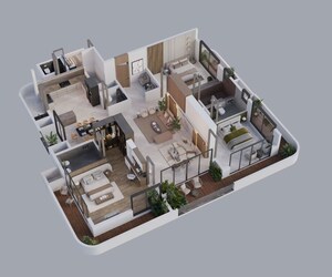 Floor Plan in 3 BHK Apartment at 6th Block – for Sale