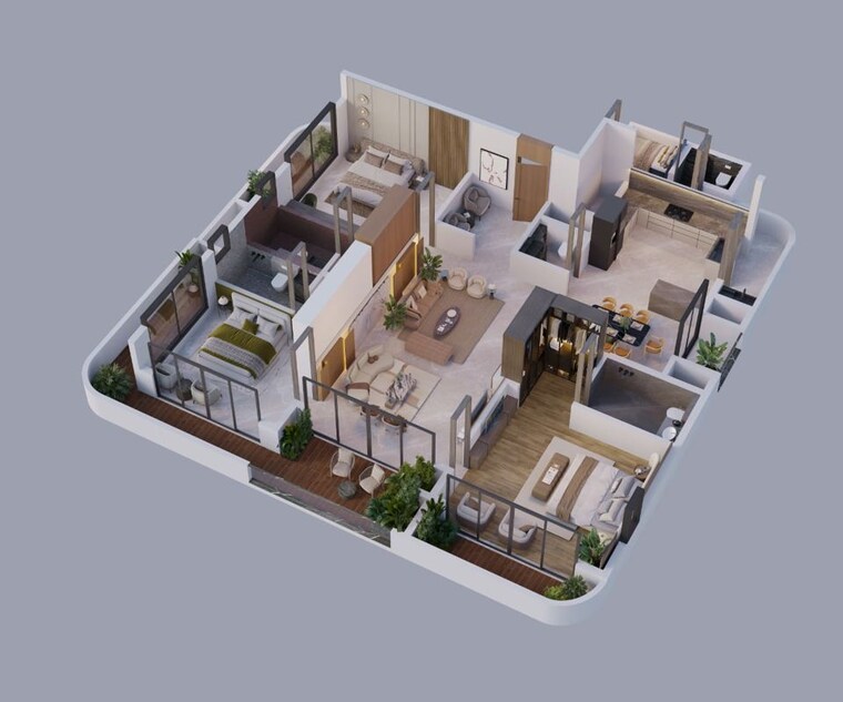 Floor Plan, 6th block 3 Bedroom 2934 Sq.Ft. Apartment In 6th Block Bangalore 10703012
