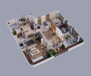 Floor Plan in 3 BHK Apartment at 6th Block – for Sale