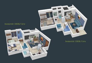 Floor Plan in 2 BHK Apartment at Raj Apoorvam, Chakan – for Sale