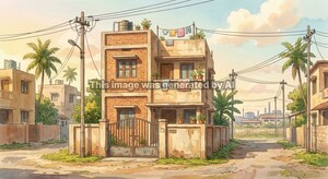  Independent House – Exterior View View at Pannur - for Sale