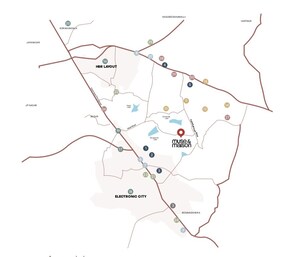 3 BHK Apartment – Map Location View at Assetz Muse And Maison, Gattahalli - for Sale