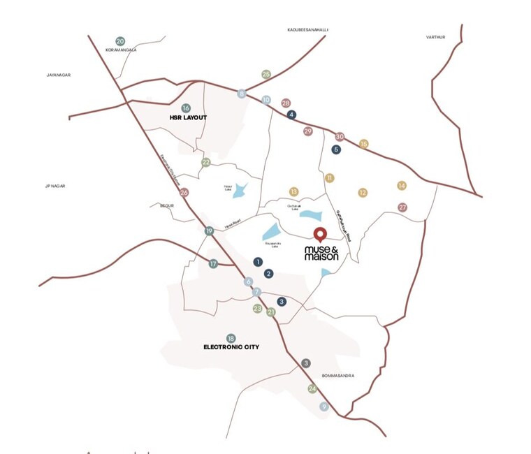 Map Location, assetz-muse-and-maison 3 Bedroom 1930 Sq.Ft. Apartment In Gattahalli Bangalore 10703131