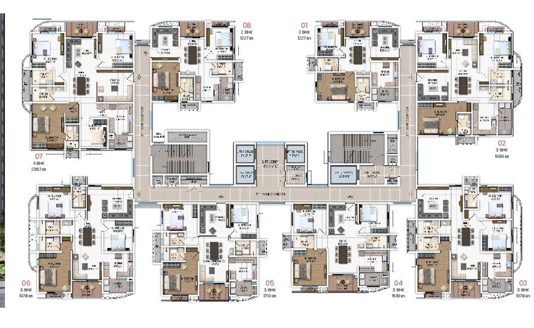 Floor Plan, dsr-evoq 3 Bedroom 1978 Sq.Ft. Apartment In Kadugodi Bangalore 10703159