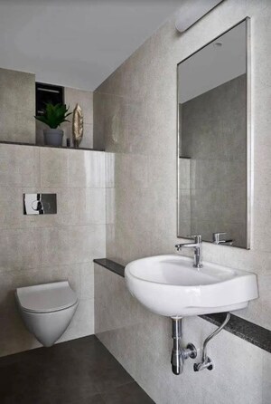 Bathroom in 2 BHK Apartment at Dynamix Divum, Malad East – for Rent