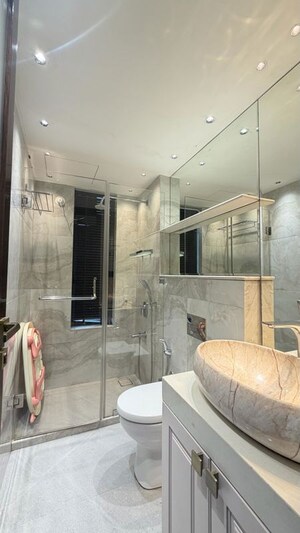 Bathroom in 3 BHK Apartment at Hubtown The Premiere, Andheri West – for Rent