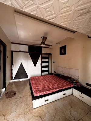 Bedroom in 2 BHK Apartment at Maharaja Retreat CHS, Goregaon East – for Rent