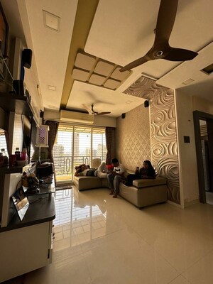 Living Room in 2 BHK Apartment at Neelkanth Heights, Ghansoli – for Rent