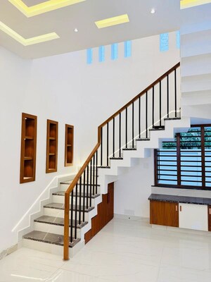 Staircase in 4 BHK Independent House at Mannuthy – for Sale