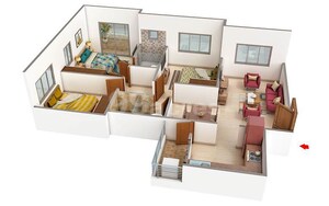 3 BHK Apartment – Exterior View View at Pharande Felicity Cluster A, Ravet - for Rent