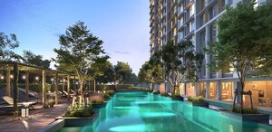 Swimming Pool in 3 BHK Apartment at Adani Ten BKC, Bandra East – for Rent