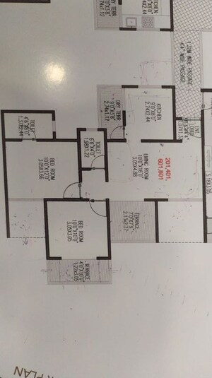 Floor Plan in 2 BHK Apartment at Rajmata Trinity Greens, Wakad – for Sale