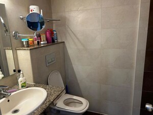 Bathroom in 3 BHK Apartment at G Corp Mahalakshmi, Sahakara Nagar – for Rent