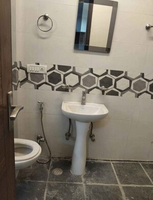 Bathroom in 3 BHK Builder Floor at Rajouri Garden – for Rent