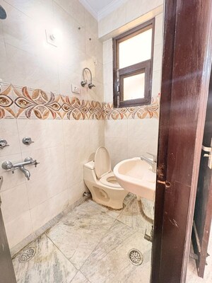 Bathroom in 2 BHK Builder Floor at Chattarpur – for Rent