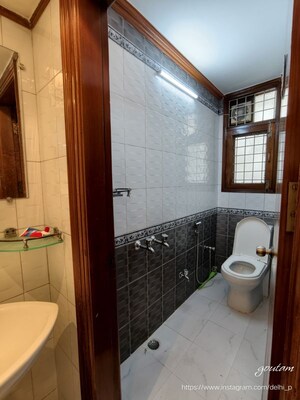 Bathroom in 3 BHK Builder Floor at East Of Kailash – for Rent