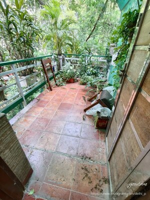Balcony in 3 BHK Builder Floor at East Of Kailash – for Rent