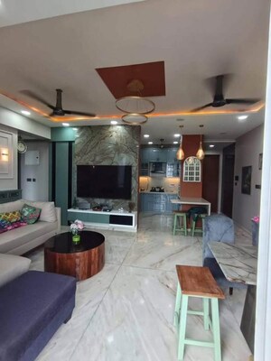 Living Room in 3 BHK Apartment at Tata Serein, Pokhran Road No Two – for Rent