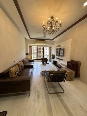 Living Room in 3 BHK Apartment at Sheth 72 West, Andheri West – for Rent