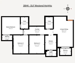 Floor Plan in 2.5 BHK Apartment at Hirandahalli – for Rent