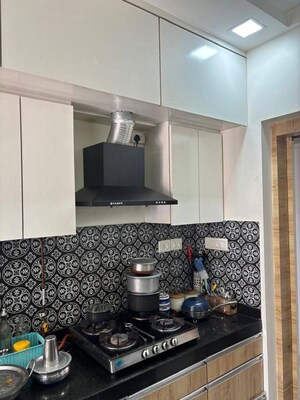 Living Room in 1 BHK Apartment at Lodha Amara, Kolshet Road – for Rent