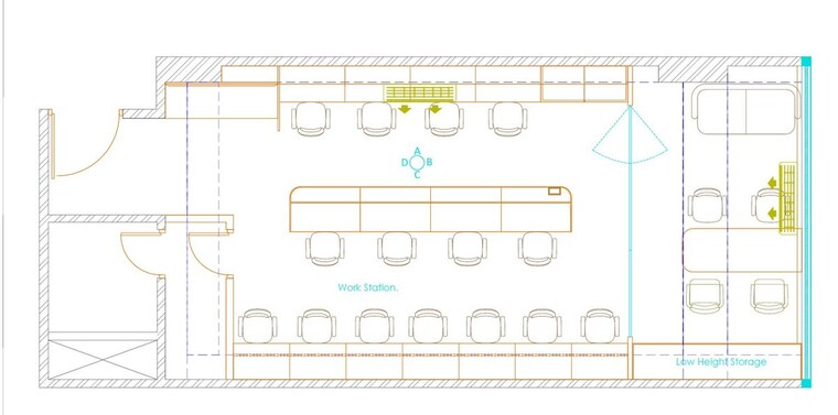 Floor Plan, shyamal Commercial Office Space 941 Sq.Ft. In Shyamal Ahmedabad 10704688