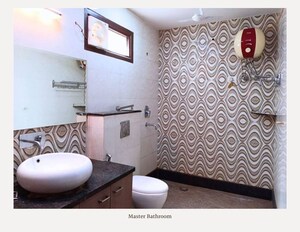 Bathroom in 3 BHK Builder Floor at Safdarjung Enclave – for Rent
