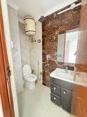 Bathroom in 3 BHK Builder Floor at Chattarpur – for Rent