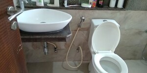 Bathroom in 3 BHK Apartment at Acme Ozone, Manpada – for Rent