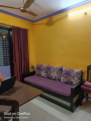 Living Room in 1 BHK Apartment at Sai Darshan Society, Kopar Khairane – for Rent