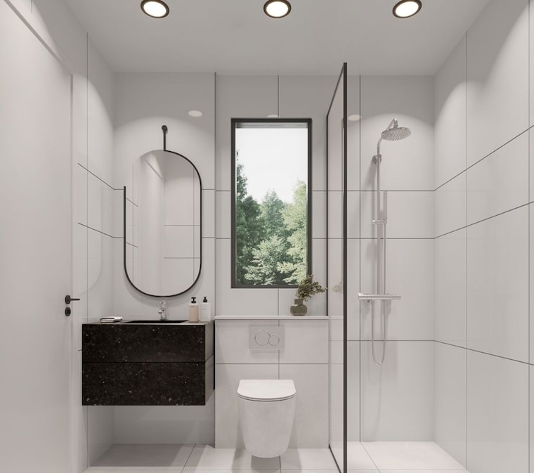 Bathroom, ishaan-the-element 3.5 Bedroom 2450 Sq.Ft. Apartment In Siddharth Vihar Ghaziabad 10705306