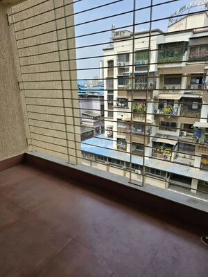 Balcony in 2 BHK Apartment at Titanium Pyramid Icon, Ghansoli – for Rent