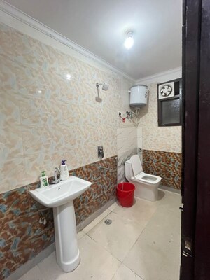 Bathroom in 2 BHK Builder Floor at Chattarpur – for Rent