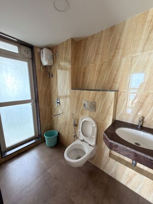 Bathroom in 1 BHK Apartment at Lodha Amara, Kolshet Road – for Rent