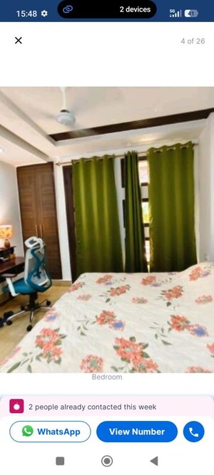 Bedroom in 3 BHK Apartment at Kailash Colony – for Sale