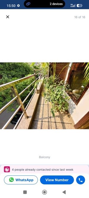 Balcony in 3 BHK Apartment at Kailash Colony – for Sale
