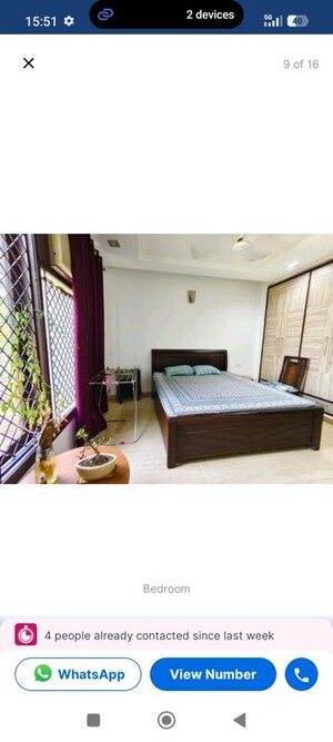 Bedroom in 3 BHK Apartment at Kailash Colony – for Sale