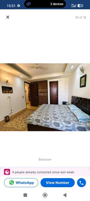 Bedroom in 3 BHK Apartment at Kailash Colony – for Sale