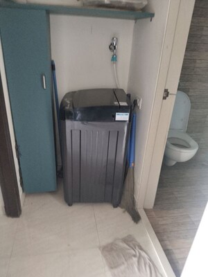 Bathroom in 1 BHK Apartment at Lodha Crown Quality Homes, Majiwada – for Rent