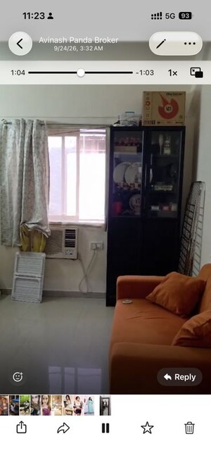 Living Room in 1 BHK Apartment at Candy Castle, Colaba – for Sale
