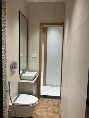 Bathroom in 2 BHK Builder Floor at Bhagwati Celestria, T.T.C. Industrial Area – for Sale