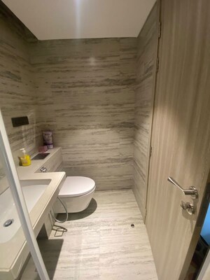Bathroom in 2 BHK Apartment at Rustomjee Paramount, Khar West – for Rent