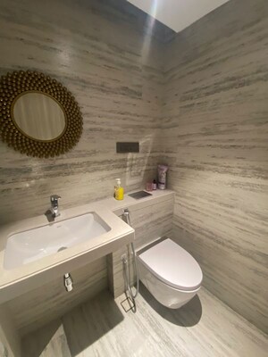 Bathroom in 2 BHK Apartment at Rustomjee Paramount, Khar West – for Rent