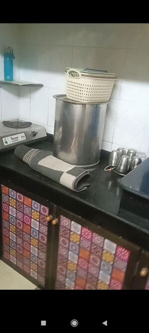 Kitchen in 1 RK Apartment at Siddhivinayak CHS Chatrapati Shivaji Raje Complex, Kandivali West – for Rent
