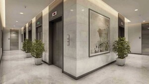Building Lobby in 3 BHK Apartment at Adani Ten BKC, Bandra East – for Rent